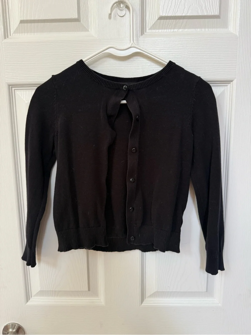 The Children's Place Black Button-Back Cardigan